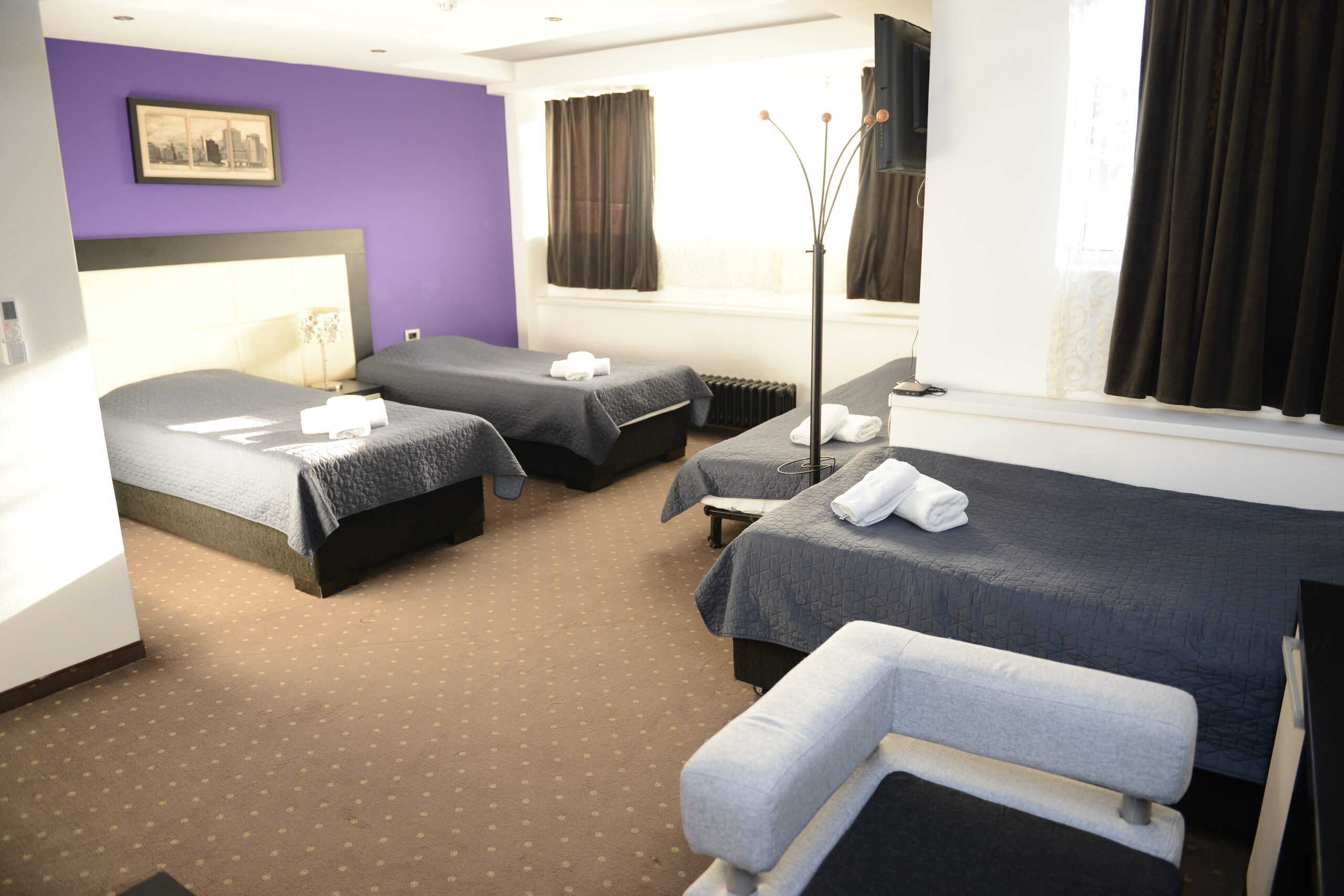 a comfortable room for three people 